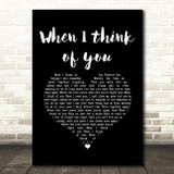 Steve Perry When I think of you Black Heart Song Lyric Art Print