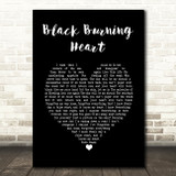 Keane Black Burning Heart Black Heart Song Lyric Art Print
