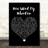 James James Hen Wlad Fy Nhadau Black Heart Song Lyric Art Print