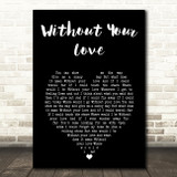 Roger Daltrey Without Your Love Black Heart Song Lyric Art Print