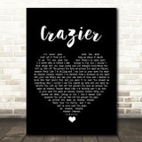 Taylor Swift Crazier Black Heart Song Lyric Wall Art Print