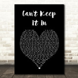 Cat Stevens Can't Keep It In Black Heart Song Lyric Art Print