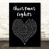 Coldplay Christmas Lights Black Heart Song Lyric Art Print