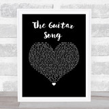 Texas The Guitar Song Black Heart Song Lyric Wall Art Print