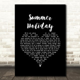 Cliff Richard Summer Holiday Black Heart Song Lyric Art Print