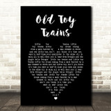 Glen Campbell Old Toy Trains Black Heart Song Lyric Art Print