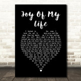 John Fogerty Joy Of My Life Black Heart Song Lyric Art Print