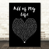 Phoebe Katis All of My Life Black Heart Song Lyric Art Print
