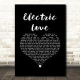 BØRNS Electric Love Black Heart Song Lyric Art Print