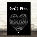 Daniel O'Donnell God's Plan Black Heart Song Lyric Art Print