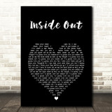 The Chainsmokers Inside Out Black Heart Song Lyric Art Print