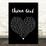 John Mellencamp China Girl Black Heart Song Lyric Art Print