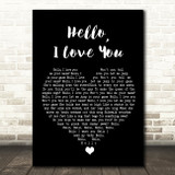 The Doors Hello, I Love You Black Heart Song Lyric Wall Art Print