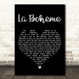 José Carreras La Bohème Black Heart Song Lyric Art Print