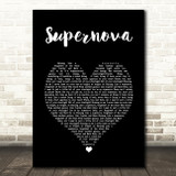 Kylie Minogue Supernova Black Heart Song Lyric Art Print