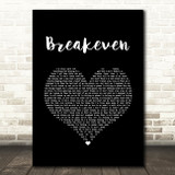 The Script Breakeven Black Heart Song Lyric Art Print