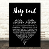 Max and Harvey Shy Girl Black Heart Song Lyric Art Print