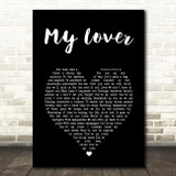 Birdtalker My Lover Black Heart Song Lyric Art Print