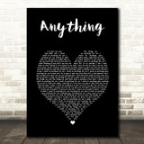 3T Anything Black Heart Song Lyric Art Print