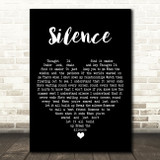 The Maccabees Silence Black Heart Song Lyric Art Print