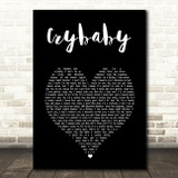 Lil Peep Crybaby Black Heart Song Lyric Art Print