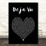 Beyoncé Deja Vu Black Heart Song Lyric Art Print