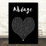 Alanis Morissette Ablaze Black Heart Song Lyric Art Print