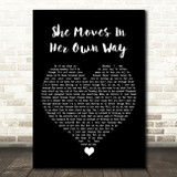 The Kooks She Moves In Her Own Way Black Heart Song Lyric Wall Art Print