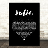 Rod Stewart Julia Black Heart Song Lyric Art Print