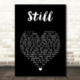 Commodores Still Black Heart Song Lyric Art Print