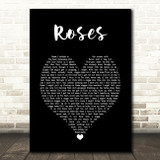 Saint Jhn Roses Black Heart Song Lyric Art Print