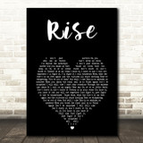 Katy Perry Rise Black Heart Song Lyric Art Print