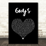 The 1975 Guys Black Heart Song Lyric Art Print