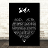 Travis Side Black Heart Song Lyric Art Print