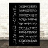 The Avett Brothers Head Full of Doubt Road Full of Promise Black Script Song Lyric Art Print