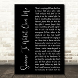 Julia Fordham Someone To Watch Over Me Black Script Song Lyric Art Print