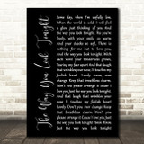 Fred Astaire The Way You Look Tonight Black Script Song Lyric Art Print