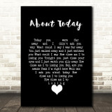 The National About Today Black Heart Song Lyric Wall Art Print