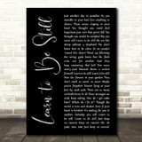 Eagles Learn to Be Still Black Script Song Lyric Art Print