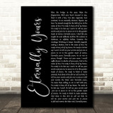 Motionless in White Eternally Yours Black Script Song Lyric Art Print