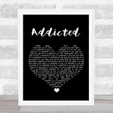 The Night Café Addicted Black Heart Song Lyric Wall Art Print