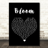 The Paper Kites Bloom Black Heart Song Lyric Wall Art Print