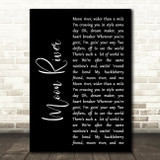 Audrey Hepburn Moon River Black Script Song Lyric Art Print