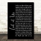 Vince Gill Look at Us Black Script Song Lyric Art Print