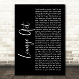 Nirvana Lounge Act Black Script Song Lyric Art Print