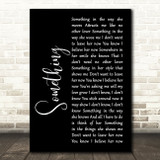 George Harrison Something Black Script Song Lyric Art Print