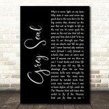 Elton John Grey Seal Black Script Song Lyric Art Print