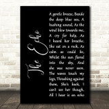 Kiera St Louis The Echo Black Script Song Lyric Art Print