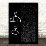 HARDY One Beer Black Script Song Lyric Art Print