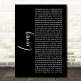 Dierks Bentley Living Black Script Song Lyric Art Print
